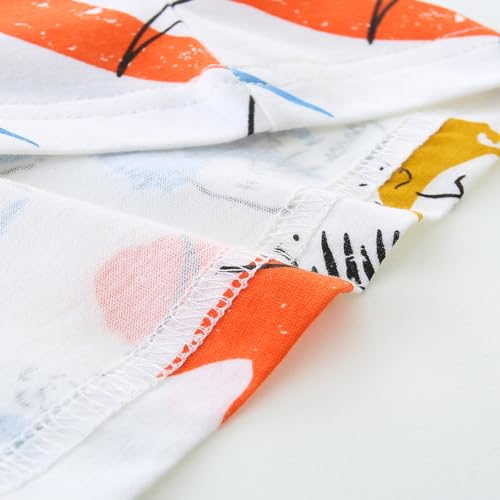 Image of LMYOVE Toddler Boy Short Set Little Boy Clothes Casual CrewNeck Short Sleeve T-Shirt and Short Sets Summer Beach Outfits(5T Dinosaur Print)
