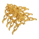Toddmomy 4 Pezzi Cornice per Soffitto in Stile Classico Rococò, Autoadesiva e Sottile, in Plastica Dura Oro, Dimensioni 33x14x2 Cm, per Aree Pranzo e Pannelli Decorativi Interni