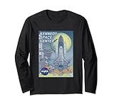 nasa kennedy space center florida vintage shuttle launch maglia a manica
