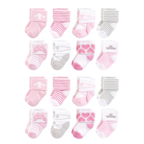 Image of Hudson Baby Unisex Baby Cotton Rich Baby Terry Socks 16-Pack