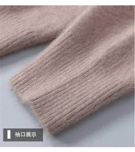 Men Mink Cashmere Sweater O-Neck Thick Knitted Pullover Casual Loose Sweater Slim Fit Knitted Pullover4