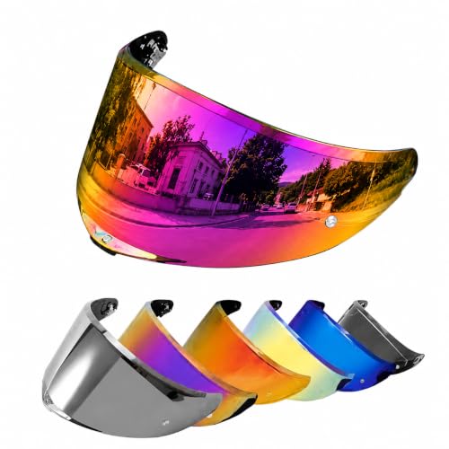Image of PSLER Shatterproof Motorcycle Helmet Visor for K6 K6s,Deep Rose Red | Impact-Resistant ,UV400 Protection, Tinted Face Shield for K6 K6s,Helmet Accessories Replacement