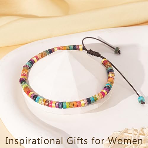 TAGOMEI Inspirational Gifts Bracelets for Women Beaded Bracelets for Women, Healing Natural Stone Bracelet Get Well Thank You Appreciation Christmas Gifts for Women Coworkers Friends Sister Daughter3