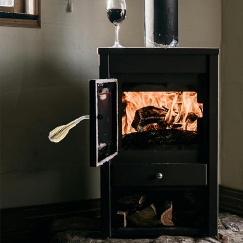 Manija de resorte para puerta de chimenea de aleación compatible con estufas 6