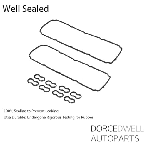 Image of Engine Valve Cover Gasket Set - VS50625R VS50380 - Fits Chrysler 300 Dodge Charger Challenger Durango Magnum Ram 1500-5500 Grand Cherokee Commander 2004-2018 5.7L 6.1L 6.4L V8