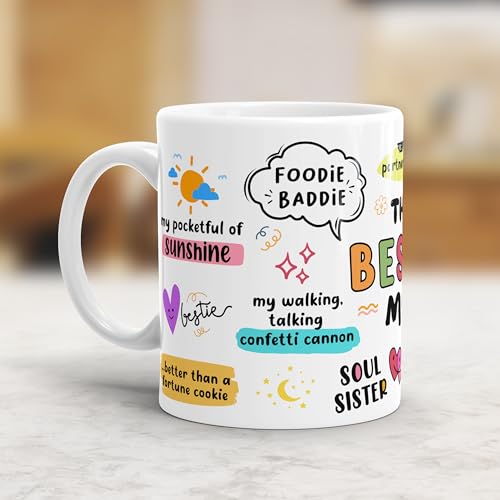 Image of The Bestie Coffee Mug with Keychain | for Girl Bestfriend | Gift for Friends Sister | Friends Mug | Friendship Day Gifts for Girl Women | Birthday Gift 330ML Pack of 1