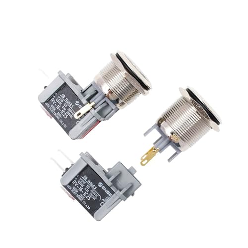 Bouton métallique 22mm étanche pour commande de puissance machine 16A 6V