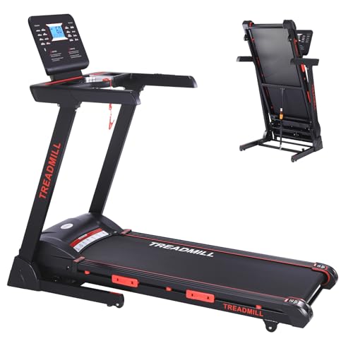 Image of Treadmills with Incline for Home with Screen, Foldable Walking Treadmill with Heart Sensor,Under Desk Treadmill 3.5 HP Quiet Brushless,48 * 18 inch Running Area,with Bluetooth /App Audio Speakers