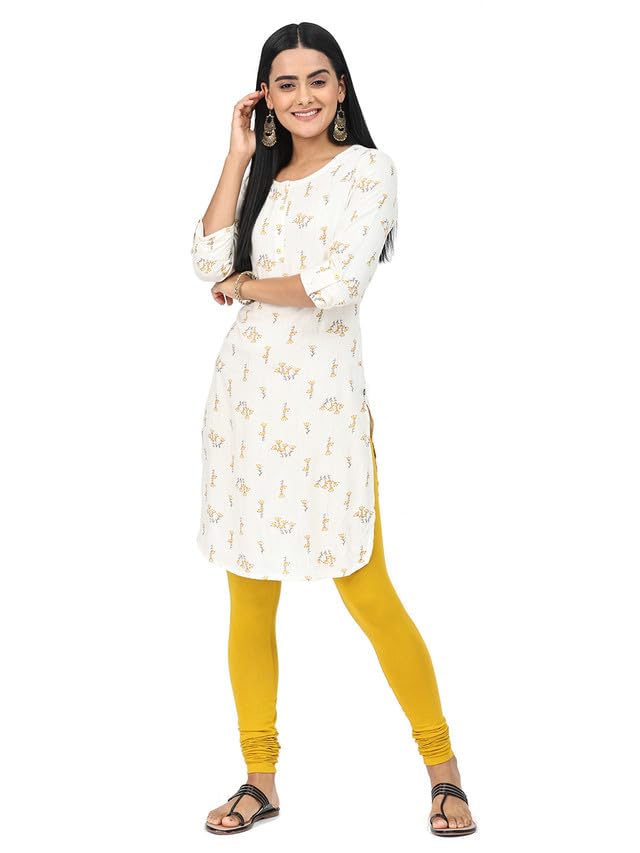 Image of Robinbosky Cotton Churidhar Leggings for Women - Stylish, Stretchable & Flattering Fit for All-Day Comfort
