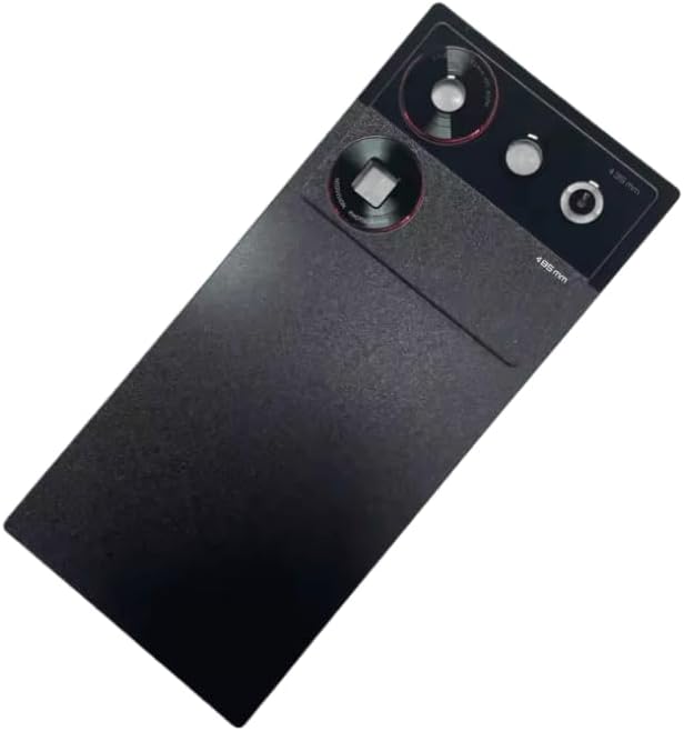 YOOOKOOO Compatible Rear Back Cover for ZTE Nubia Z50 Ultra– Battery Door Housing Replacement Part (BlackSilver with Lens)