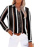 👚ANLÄSSE: Lose Oberteile lassen sich leicht mit Röcken, Jeans, Leggings und mehr kombinieren. Elegante Hemdbluse sind perfekt für den Alltag und Business, Party, Büro, Date, Urlaub, Jubiläum usw. im Frühling, Sommer, Herbst und Winter.