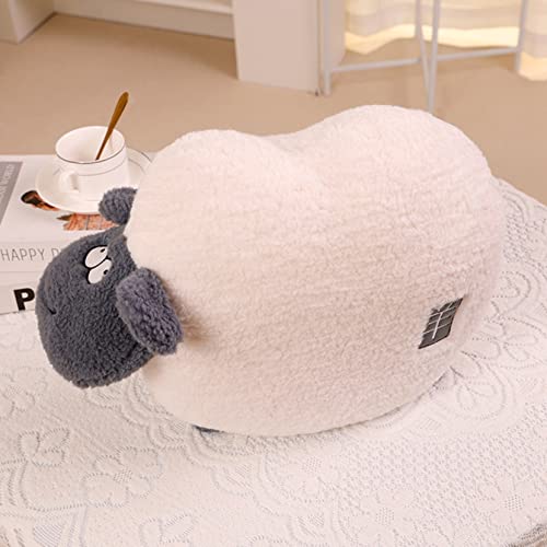 羊抱き枕 ひつじ ぬいぐるみ 特大 大きい 昼寝クッション 動物 人形 すやすや寝る ごろ寝 多機能 癒し系 ふわふわ もちもち 柔らか 洗える 女性 家族 恋人 ギフト 店飾り インテリア ベッドルーム 自宅 (羊,45cm)