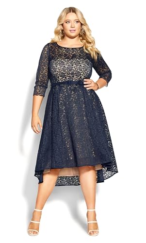 Image of City Chic Women's Plus Size Cocktail Dress - Lace Lover