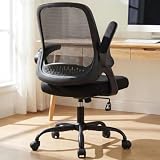 NEO CHAIR Office Computer Chair Ergonomic Mesh Back Flip-Up Arms Mesh Black