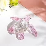 HDCRYSTALGIFTS 5'' Crystal Pink Sea Turtle Figurines Handmade Sea Animal Paperweight Ornament for Home Decor Art Glass Tortoise Sculpture Collection Gift for Women - Image 4