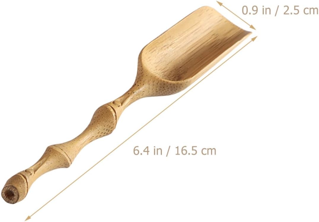 Cabilock Bamboo Tea Scoop Hand-carved Tea Spoon Natural Bamboo Material Precision Measurement