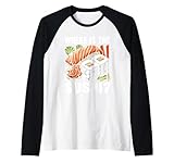 ¿Dónde Está El Sushi? Camiseta Manga Raglan