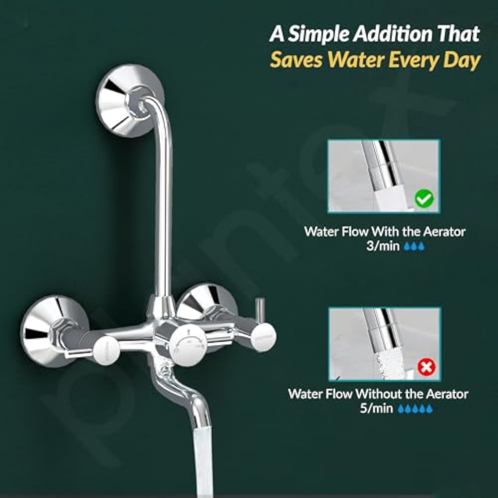 Wall Mixer for Bathroom with L-Bend Connector
