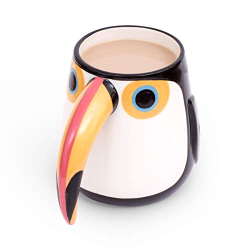 Thumbs Up UK Toucan Fun Novelty Ceramic Mug with Handle-Perfect for Home and Office-10 Fl. Oz