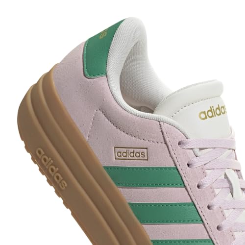 Image of adidas Womens Vl Court Bold Lace Up Sneakers Shoes Casual - Pink