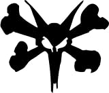 Skull Bone Wheels Skateboard Crossbones Car Truck Windows Decor Decal Sticker - Die cut vinyl decal...