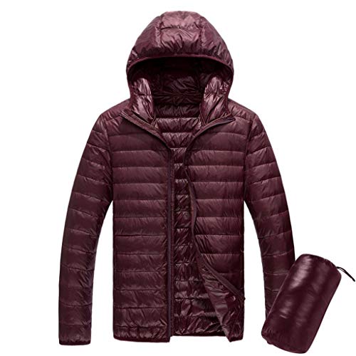 Preisvergleich Produktbild Luckycat Herren Daunenjacke Winterjacke Hooded Herren Daunenjacke Winterjacke Hooded Puffer Jacket, Steppjacke gefüttert mit Kapuze Herren Powder Lite Hooded Insulated Jacket