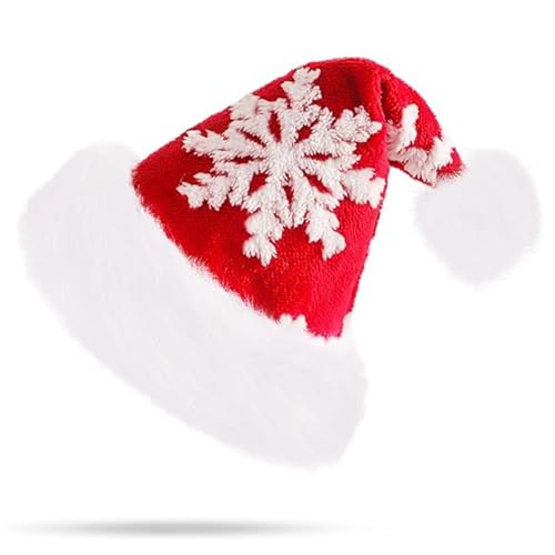 Weihnachtsmütze Nikolausmütze,Warm Plüsch Rand Weihnachtsmann...