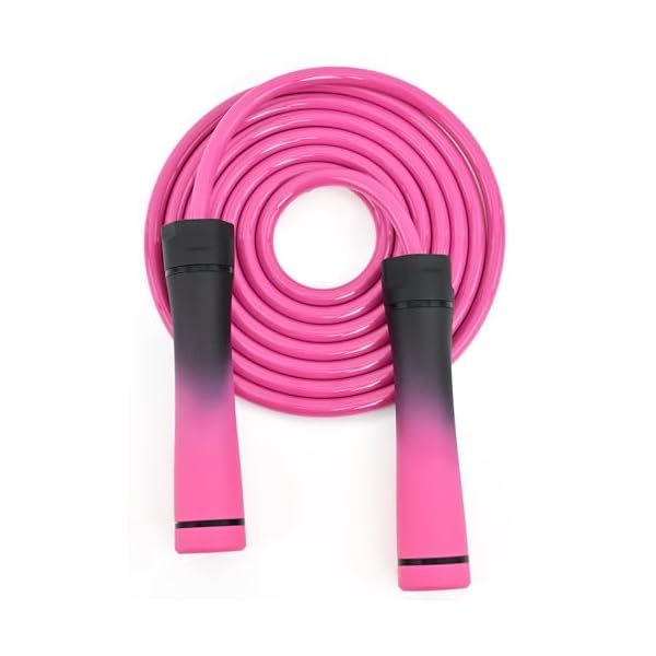 Weighted Jump Rope, 1LB Tangle-Free Ball Bearing Rapid Speed Skipping Rope for Men Women, Adjustable 9mm Cotton & PVC Rope with Alum Handle for Boxing MMA Weight-Loss Athletic Workout Fitness 1 Weighted Jump Rope, 1LB Tangle-Free Ball Bearing Rapid Speed Skipping Rope for Men Women, Adjustable 9mm Cotton & PVC Rope with Alum Handle for Boxing MMA Weight-Loss Athletic Workout Fitness