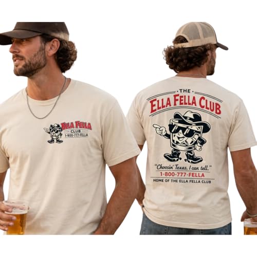 Ella Fella Shirt for Men Women Ellas Fellas Club T-Shirt 2S (US Alpha Large Regular Regular Sand)