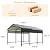 Patiowell 10'x15' Metal Carport with Heavy Duty Frame, Outdoor Carport Canopy with Galvanized Steel Roof, All-Weather Car Shelter Garage for Car, Truck, Boat and Tractor, Black