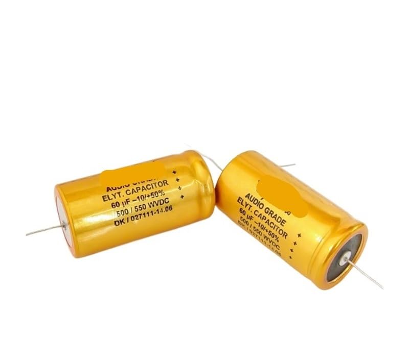 Lot de 2 condensateurs électrolytiques 60 uf 500 v 25 x 49 mm