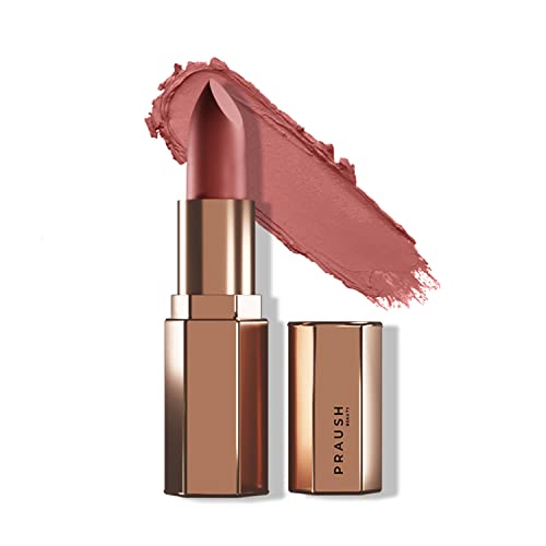 Image of PRAUSH BEAUTY (Formerly Plume) Plush Matte Lipsticks Super Light & Hydrating, Long Lasting, Rich Pigment, Smooth Soft Matte Finish, 4g (High Tea)