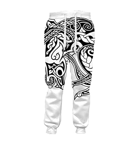 Pantalon de survêtement Viking imprimé 3D Hero Tattoo pour un confort total