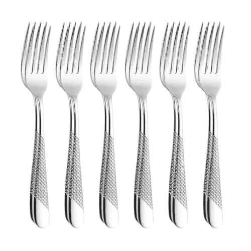 Image of Stainless Steel Dinner Forks Set, Ideal for Home, Kitchen or Restaurant, Heavy Duty and Mirror Polishing Cutlery Forks Set, Dishwasher Safe & Everyday Use (12 Pcs Small Fork, Silver)