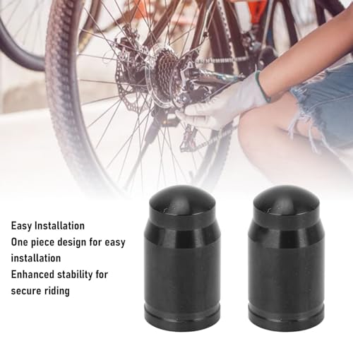 Tbest Tapas para Válvula de Bicicleta, Cubierta de Válvula de Aire de Aleación de Titanio con Anillos de Goma para Bicicleta de Montaña y Carretera miniatura 5