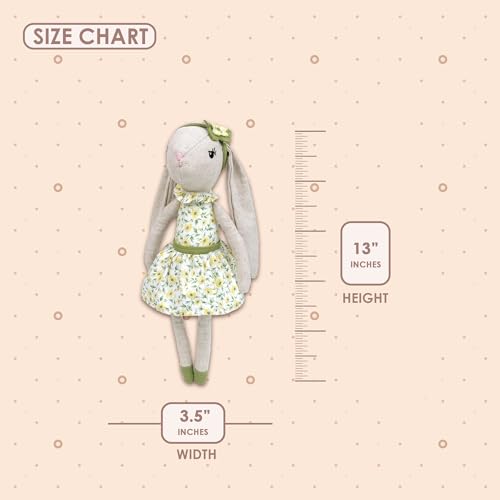 Monamidaisythebunnystuffedanimaldoll13rabbitplushanimaldolluseastoyorroomdecorgreateasterforkidsofallages Urban Country Home Decor Mon ami daisy the bunny stuffed animal doll13 rabbit plush animal doll use as toy or room decor great easter for kids of all ages urban country home decor