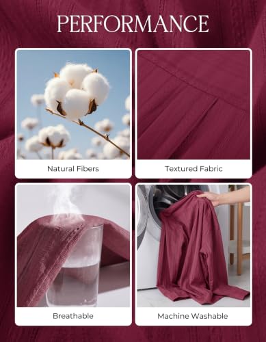 GRACE KARIN Women's Cotton Oversized Blouse Dressy Casual Wine XL - image 5