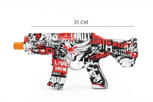 Image of Electric Gel Blaster Toy Gun with Rechargeable Battery, Gel Balls, Scope & Tactical Accessories - Outdoor Shooting Toy for Kids & Adults (Soft Dart Gun - 31 CM)