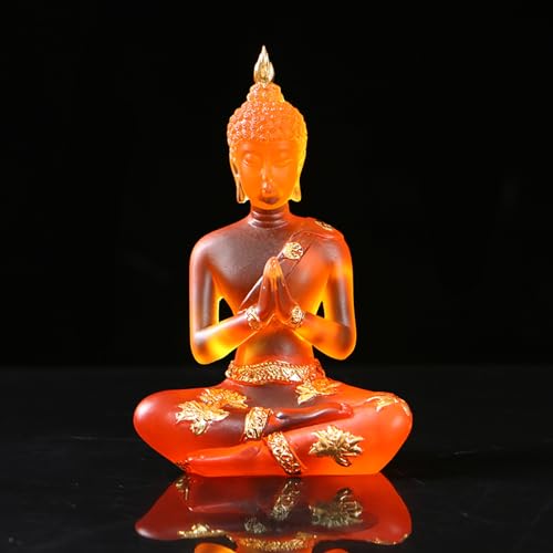 Estatua de Buda de Resina Cristal 7" Decoración Interior