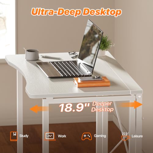 Image of Huuger Folding Desk for Small Spaces, 31.5 Inch Foldable Computer Table