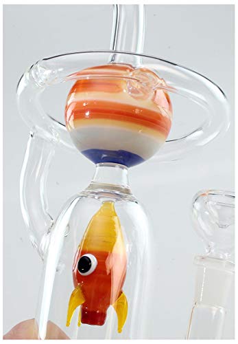 Black Leaf Austieg zum Saturn Percolator Bong 30cm | Klar/Bunt | Perkolator Bong 14,5 (NS 14) aus Borosilikatglas mit… – Bild 4