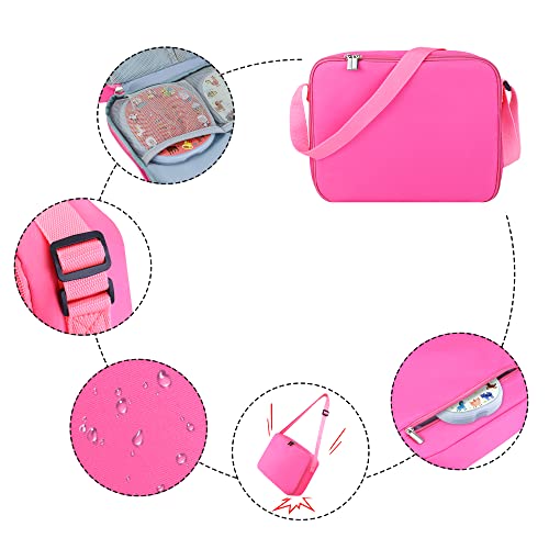 Annmore Tasche kompatibel mit TIMIO Starter Kit, mit Netztaschen für 4 Satz 20 Discs, Rosa