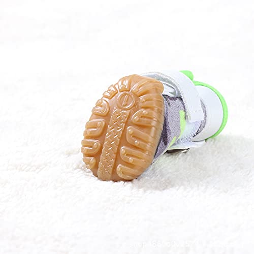 A Pair Of 4 Pet Dog Shoes Camouflage Non-Slip Dog Boots Autumn Winter Warm Plush Dog Boots Dog Paw Protector #TOP3