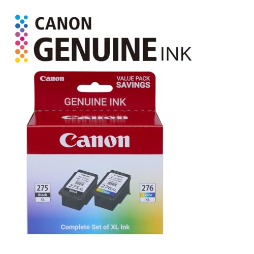 Image of Canon PG-275 XL /CL-276 XL Genuine Ink Value Pack (2 Cartridges), Compatible with TS3520 /3522 /4722 /3720 /3722, TR4720, Extra Large (Pack of 12)