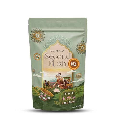 Image of DABRI Majherdabri Second Flush CTC Tea 250gm | Bold & Malty Black Tea with Rich Aroma | Premium Summer Harvest | Srong Patti Chai Blend for Daily Energy | Rich with Antioxidants