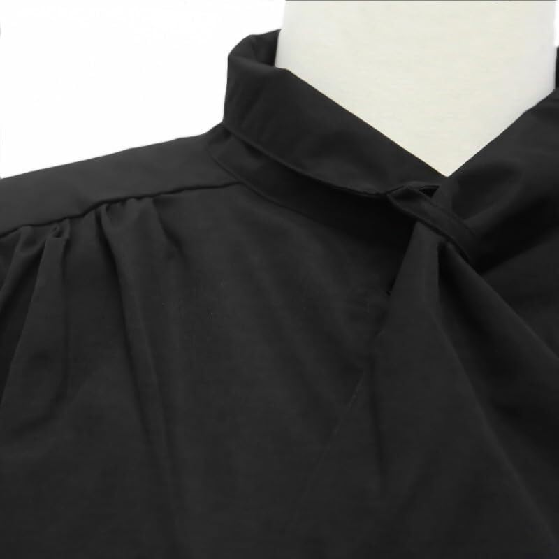 UOOZEE Women's Long Sleeve Button Down Tie Neck Blouse Dressy Casual Formal Office Work Shirt Tops - Image 3