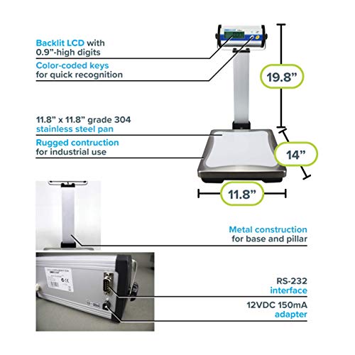 Báscula de banco Adam Equipment CPWplus 200P 200kg miniatura 3