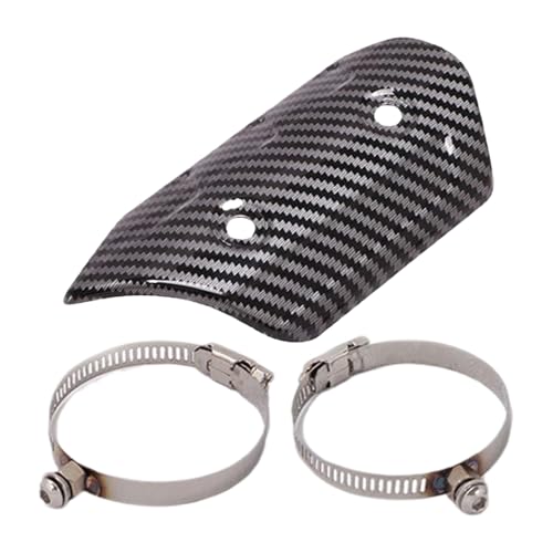Escudo térmico para escape de moto en acero de alta protección contra quemaduras