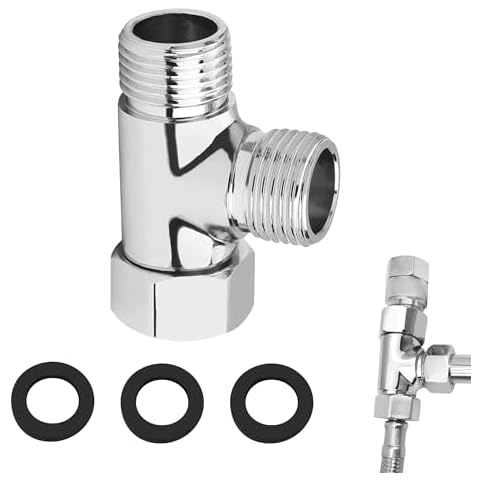 Bansusu 3 Way T Shape Diverter Valve for Bidet Cover