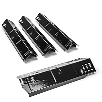 Uniflasy Grill Heat Plate Replacement for Dyna-Glo DGH450CRP, Heat Plates for Dyna-Glo 4 Burner Grill, Porcelain steel Heat Plate, 4 Pack